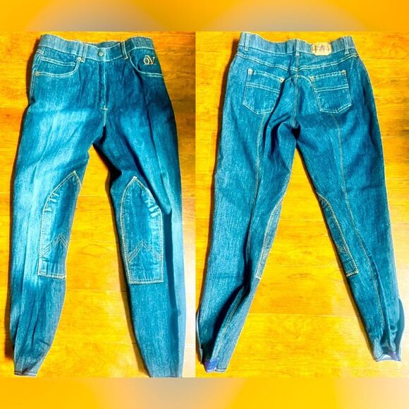 Ovation Denim Full Seat Breeches-Dark Denim Womens Size 28 - Picture 1 of 8